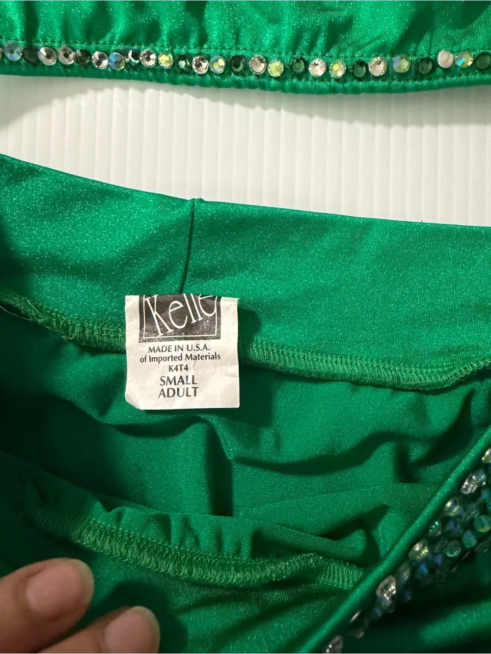Kelle dance solo costume kelly green 2 piece custom color pop 4296 2877 SA adult
